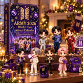 BTS ARMY 2026 World Tour Advent Calendar with collectible miniature figures