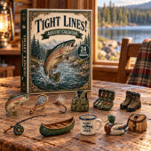 Tight Lines fishing themed advent calendar with 24 acrylic ornaments by TheStripedcat