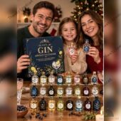 24 Day Of GIN 2026 Advent Calendar 3 Family celebrating holidays with a 24 days of Gin advent calendar from TheStripedcat