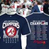 Atlanta Braves 2026 NL East Division Champions t-shirt by TheStripedcat