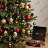 Attack on Titan Christmas tree ornaments and advent calendar set