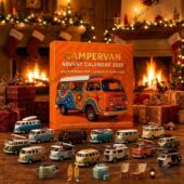2026 Campervan Advent Calendar with miniature model buses