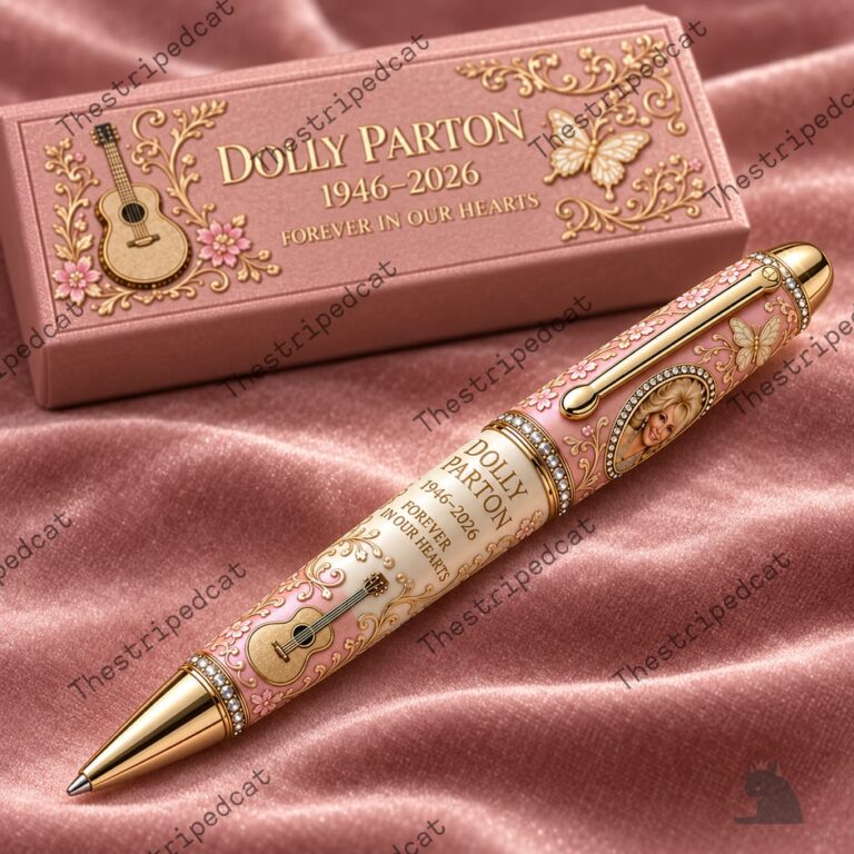 Dolly Parton 1946–2026 Memorial Tribute Pen 4 Custom Dolly Parton memorial ballpoint pen with matching collector gift box.