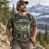 I Found Jesus Still Looking For Bigfoot Shirt