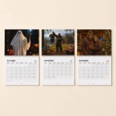 2027 calendar featuring Bigfoot in snowy and cabin settings from TheStripedcat