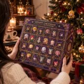Person holding a JoJo's Bizarre Adventure Advent Calendar by TheStripedcat