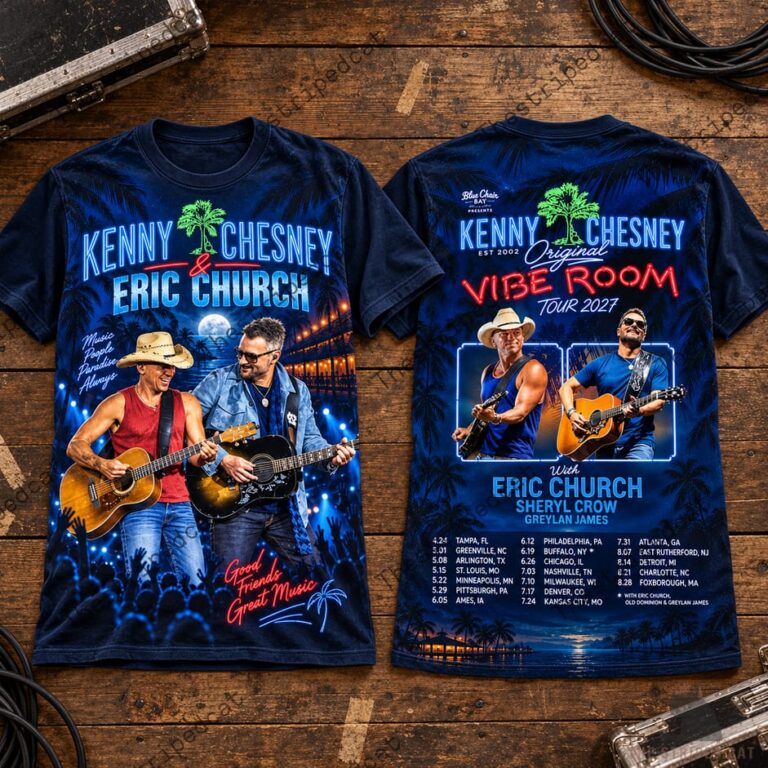 Kenny Chesney and Eric Church 2027 tour t-shirt design by TheStripedcat