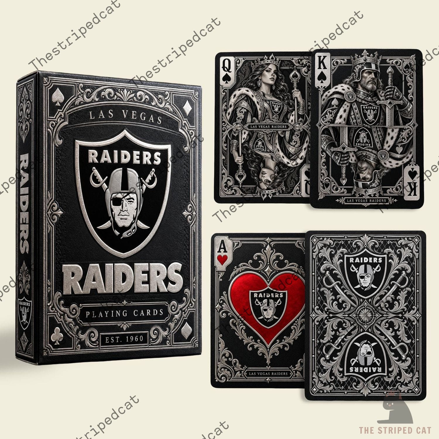 Las Vegas Raiders Playing Card Box Set Las Vegas Raiders Playing Card Box Set