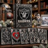 Las Vegas Raiders Playing Card Box Set 3 Las Vegas Raiders themed playing cards set from TheStripedcat