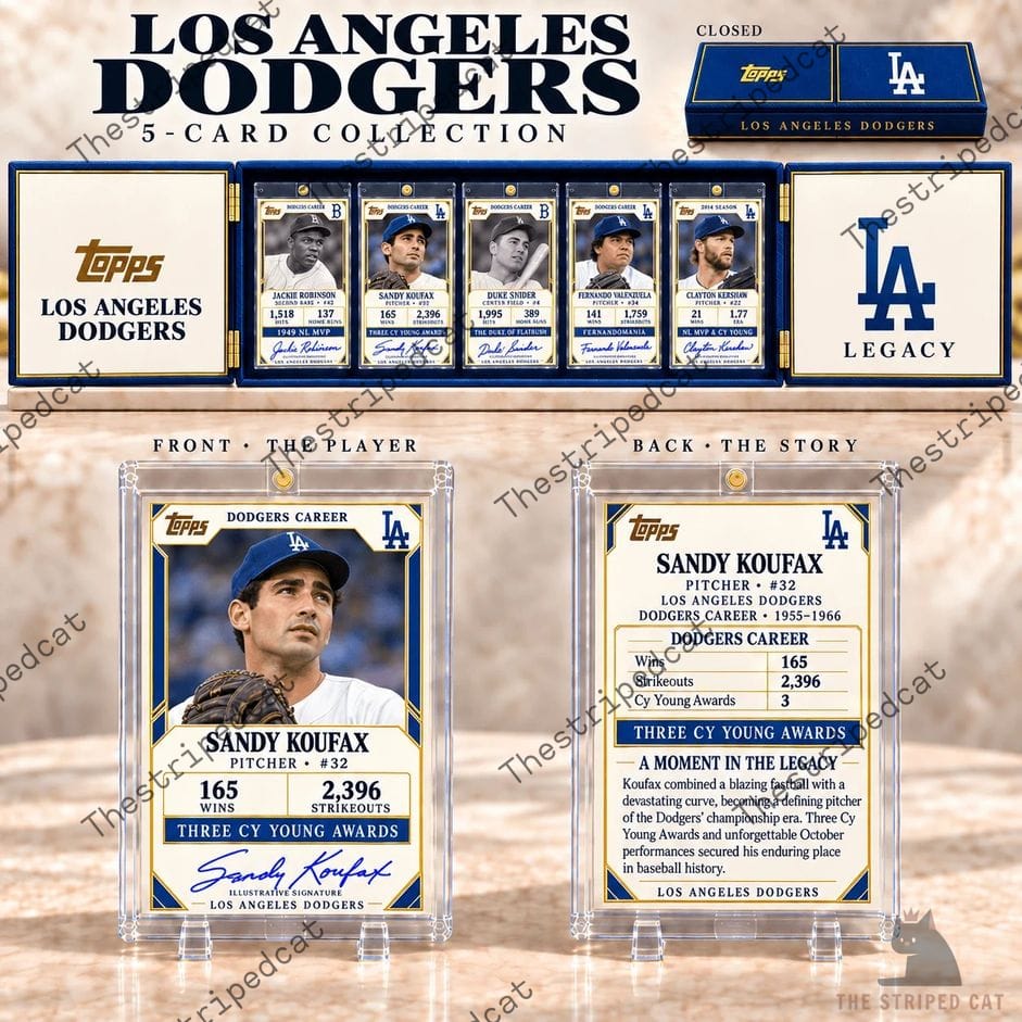Los Angeles Dodgers Baseball Card Collector's Box Set