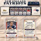 New England Patriots Topps 5-card collection featuring Tom Brady