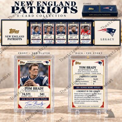 New England Patriots Football Card Collector’s Box Set