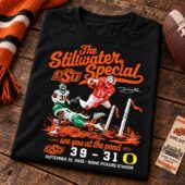 Oklahoma State Stillwater Special Shirt 2 Oklahoma State football souvenir t-shirt featuring the Stillwater Special design