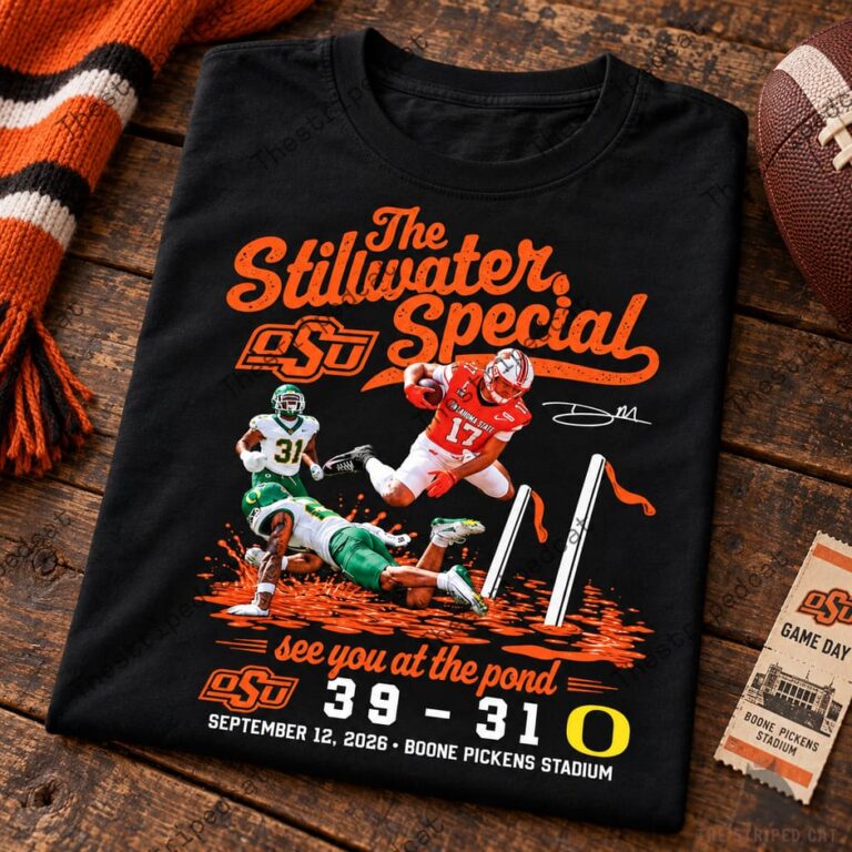 Oklahoma State Stillwater Special Shirt 5 Oklahoma State football souvenir t-shirt featuring the Stillwater Special design