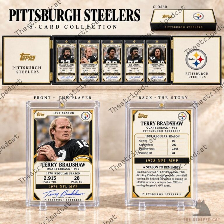 Pittsburgh Steelers Topps trading card set featuring legendary players