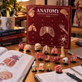 Anatomy Advent Calendar 2026 With 24 Mini Human Organ And Skeleton Models 3 2026 Anatomy advent calendar with 24 numbered drawers and miniature human organ models from TheStripedcat.