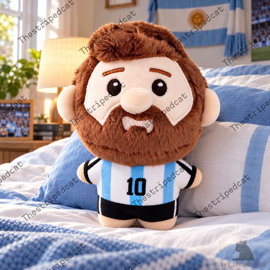 Argentina Lionel Messi Chibi Shape Pillow Argentina Lionel Messi Chibi Shape Pillow