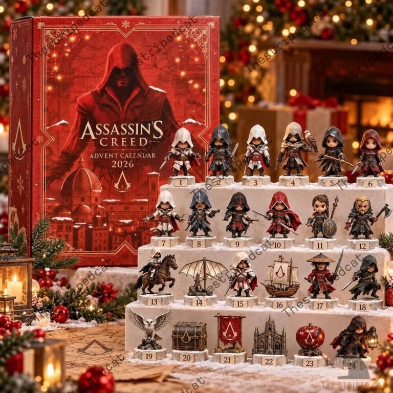 Assassin's Creed 2026 advent calendar featuring 24 collectible figurines