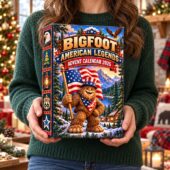 Person holding a Bigfoot American Legends 2026 Advent Calendar