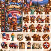 Bigfoot American Legends 2026 Advent Calendar and assorted mini figurines