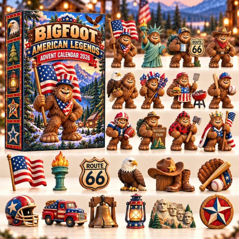 Bigfoot American Legends 2026 Advent Calendar and assorted mini figurines