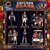Chicago Bears Mike Ditka legacy ornament collection featuring six figures
