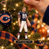 Mike Ditka Chicago Bears #89 commemorative Christmas tree ornament