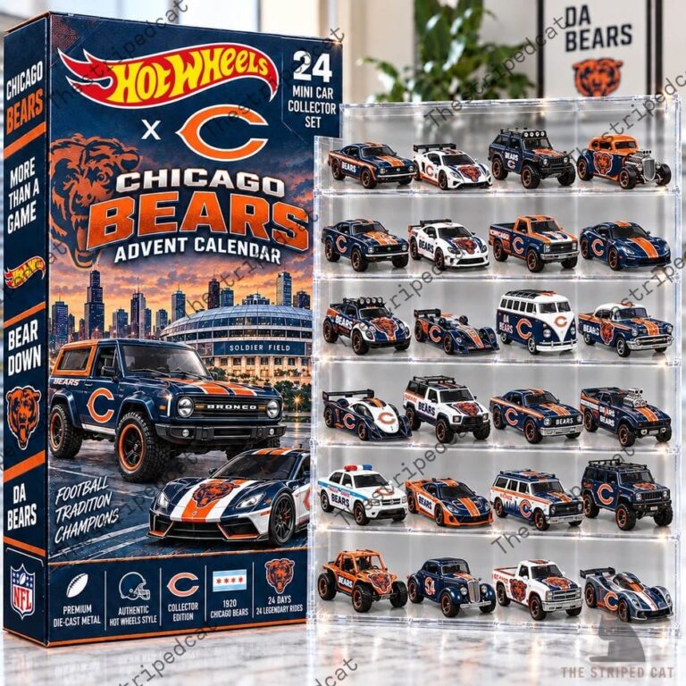 Chicago Bears Hot Wheels 24-piece die-cast advent calendar set