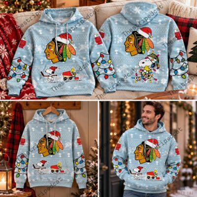 Chicago Blackhawks X Peanuts 2026 Christmas Hoodie