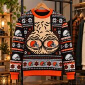 Horror themed creature print holiday sweater by TheStripedcat
