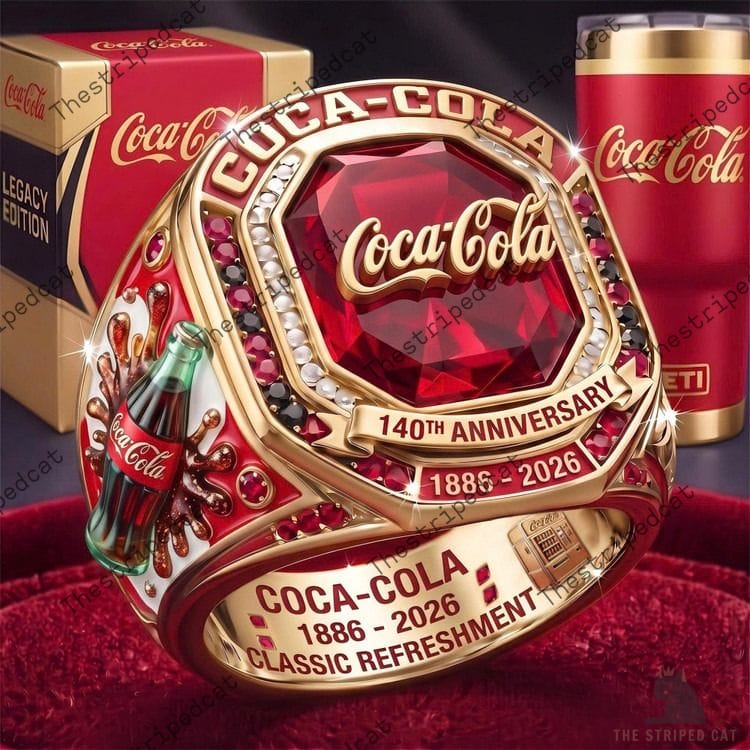 Coca Cola 140Th Anniversary 1886-2026 Ring Coca Cola 140Th Anniversary 1886-2026 Ring