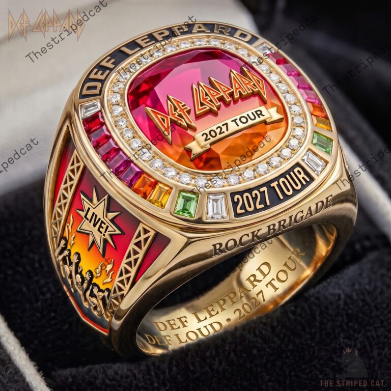 Custom Def Leppard 2027 Tour championship ring gold