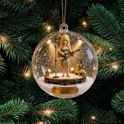 Dolly Parton 80th Anniversary Snow Scene Christmas Ornament