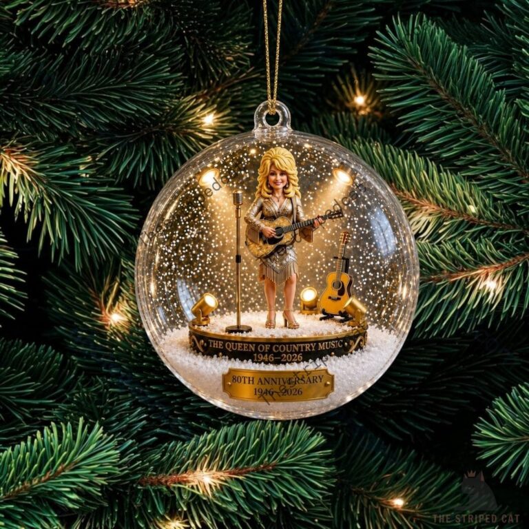 Dolly Parton 80th anniversary country music Christmas ornament