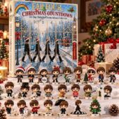 Fab Four Christmas Countdown 2026 Advent Calendar 3 Beatles themed 24-day advent calendar with collectible character figures.