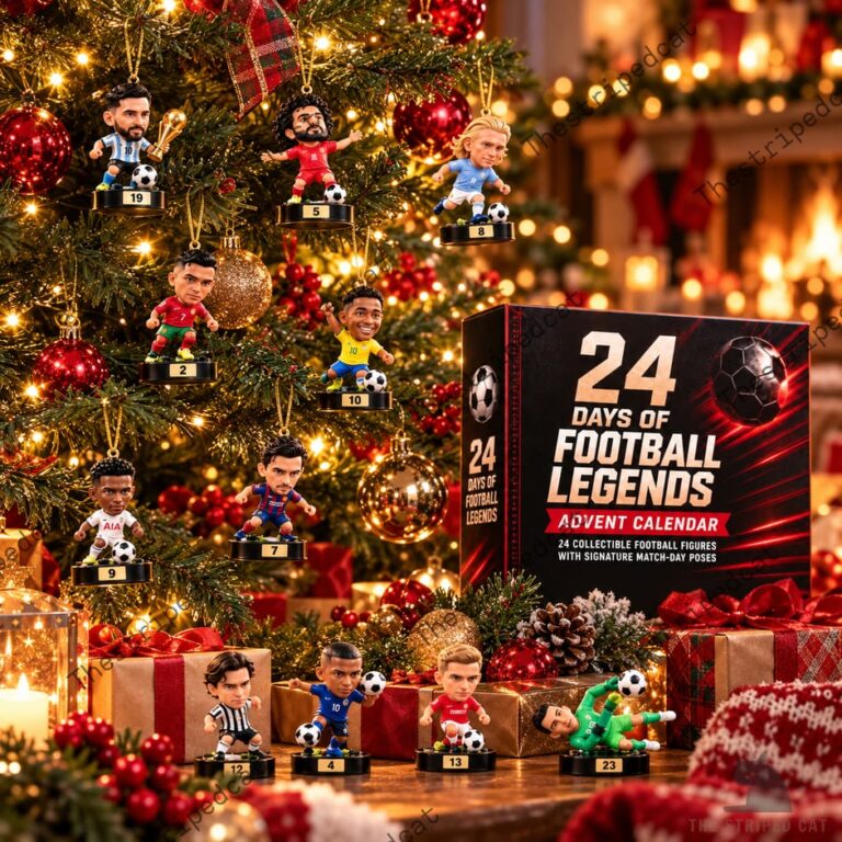 24 Days of Football Legends advent calendar featuring soccer player figurines