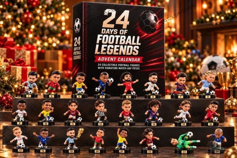 24 Days of Football Legends advent calendar with collectible soccer figurines