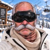 Funny Old Man Ski Mask Funny