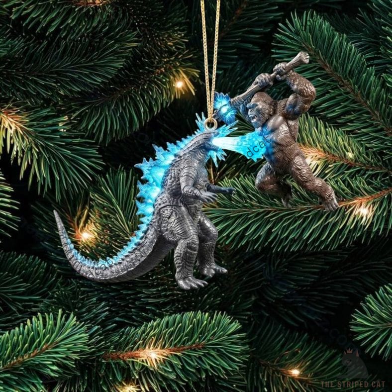Godzilla Vs Kong Battle Axe Christmas Ornament Godzilla Vs Kong Battle Axe Christmas Ornament