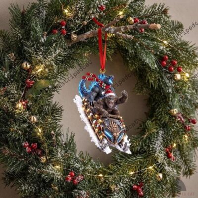 Godzilla x Kong Mutant Pals Fun Ride Sled Christmas 2026 Ornament