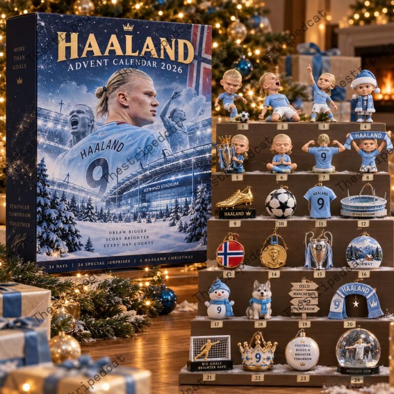 Haaland 2026 Advent Calendar with football collectibles