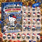 Hello Kitty Milwaukee Brewers advent calendar with 24 mini charms