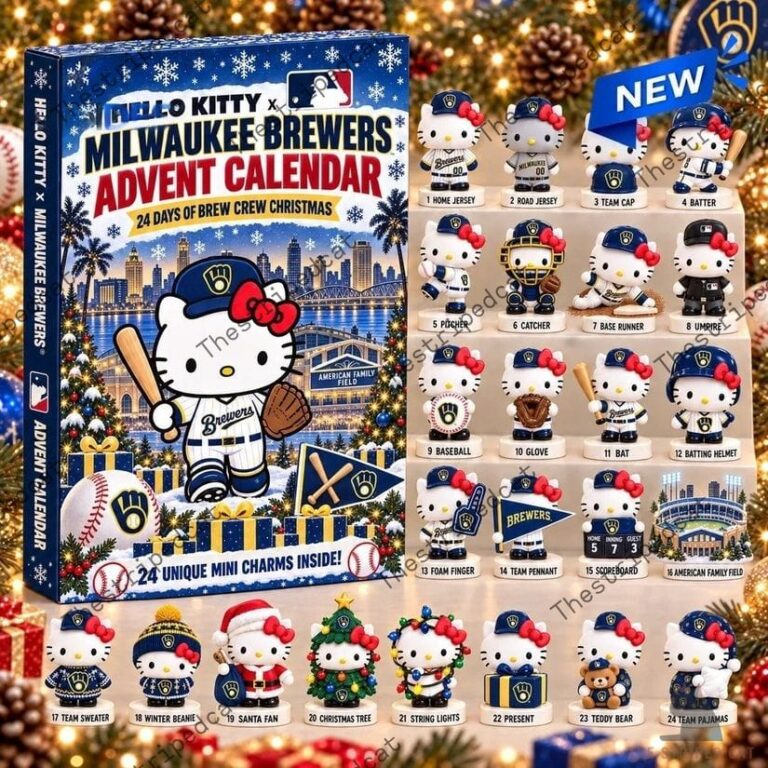 Hello Kitty Milwaukee Brewers advent calendar with 24 mini charms