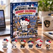 Hello Kitty Milwaukee Brewers advent calendar with collectible figures