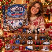 2026 Hockey Advent Calendar from TheStripedcat featuring 24 collectible hockey-themed ornaments.