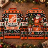 Home Depot holiday sweater with Santa motif by TheStripedcat