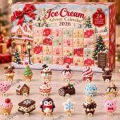 Ice Cream Advent Calendar 2026 miniature dessert figurines set