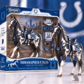 Breyer Indianapolis Colts American Paint Horse collectible figurine set by TheStripedcat