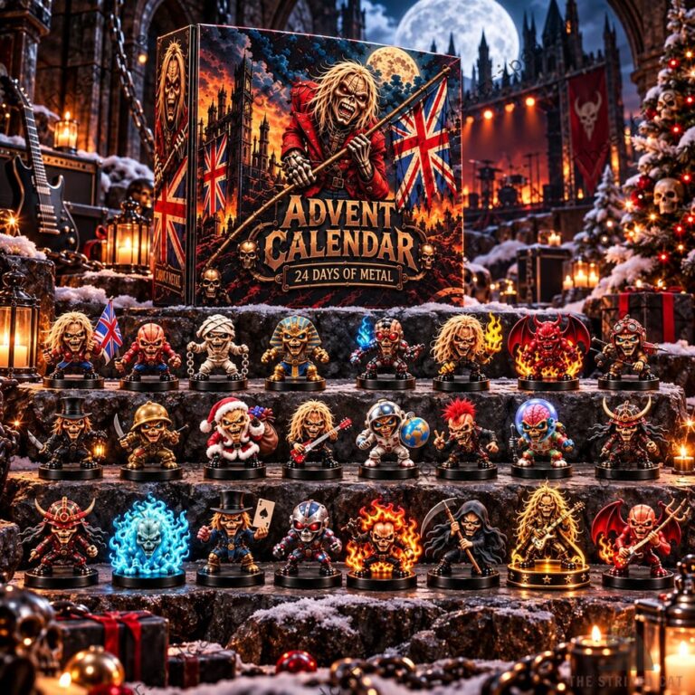 Heavy metal themed 24-day advent calendar with Eddie mascot figures by TheStripedcat