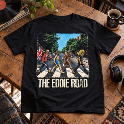 Iron Maiden The Eddie Road The Beatles Abbey Road Shirt
